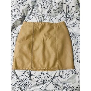 Forever21 Faux Leather Tan Pencil Skirt
